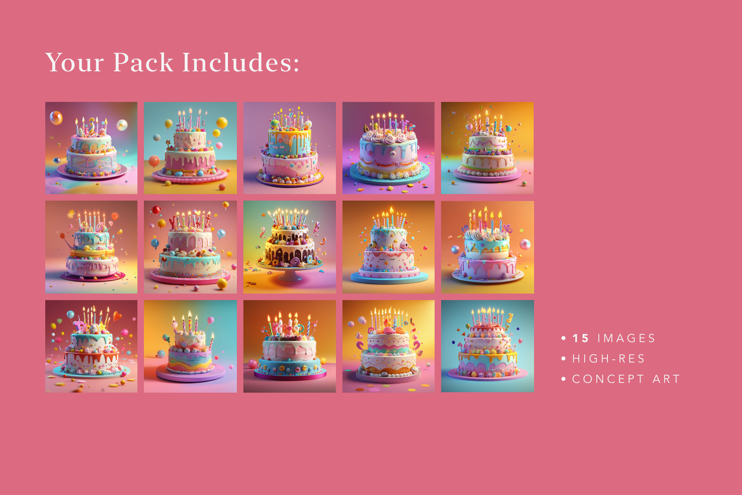 Birthday Cakes - Typedreams