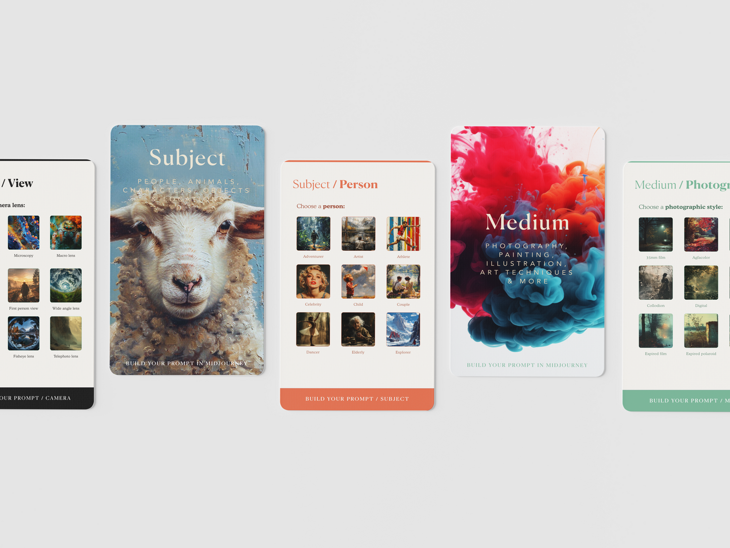 Midjourney Prompt Builder Card Deck | Digital - Typedreams