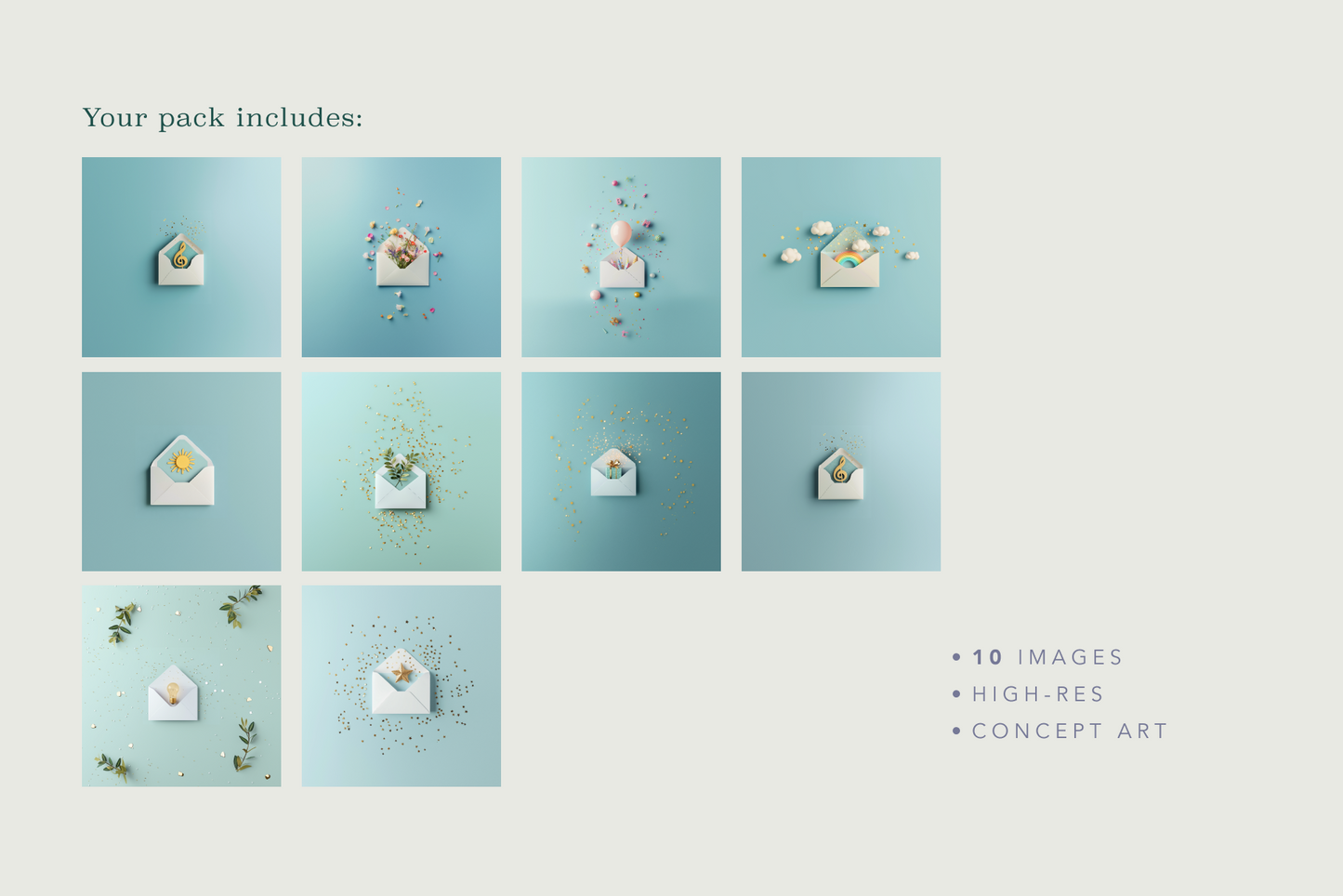 Envelopes of Celebration - Typedreams