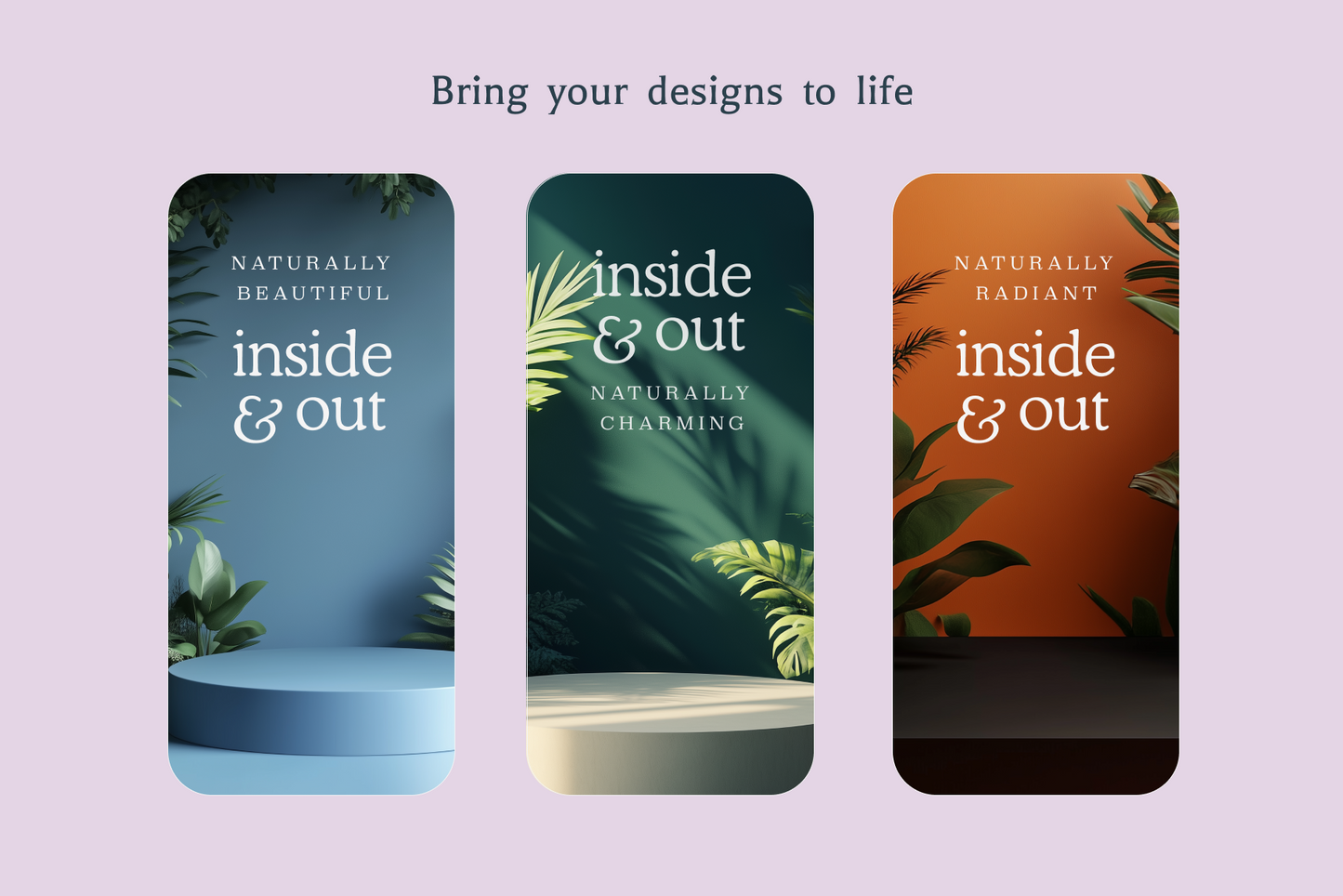 Foliage podium backgrounds