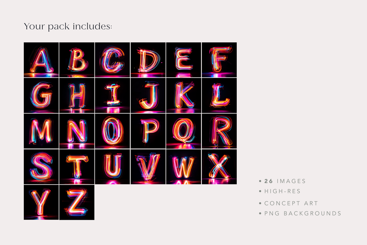 The Light Alphabet - Stock Images