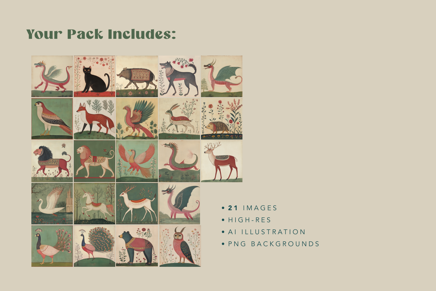 Medieval Animals - Typedreams