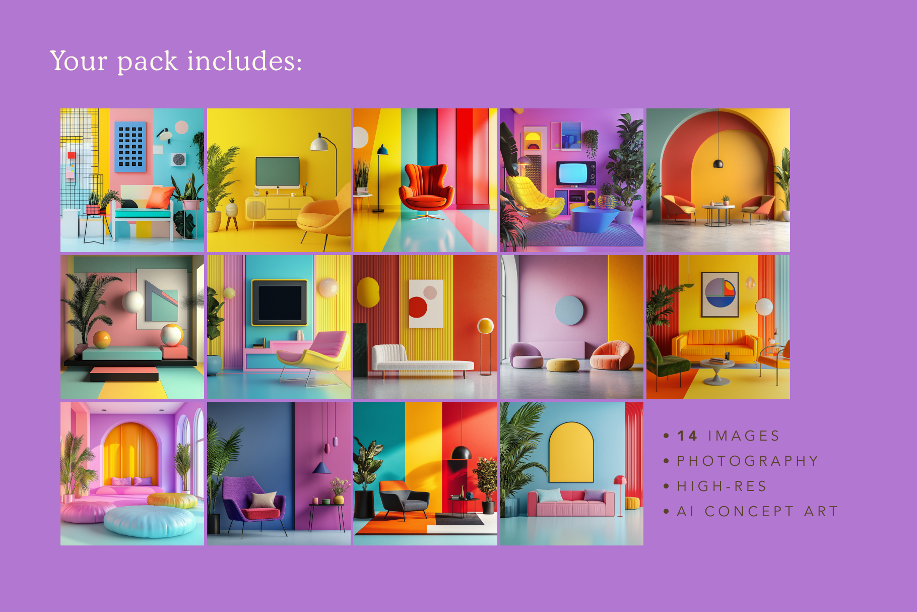 Pop Art Living Rooms - Typedreams