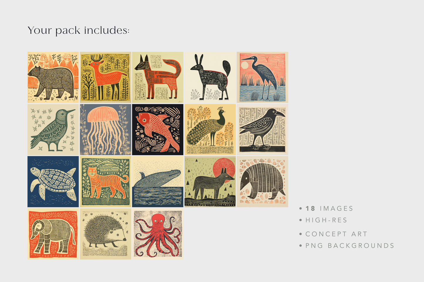 Stamped Animals