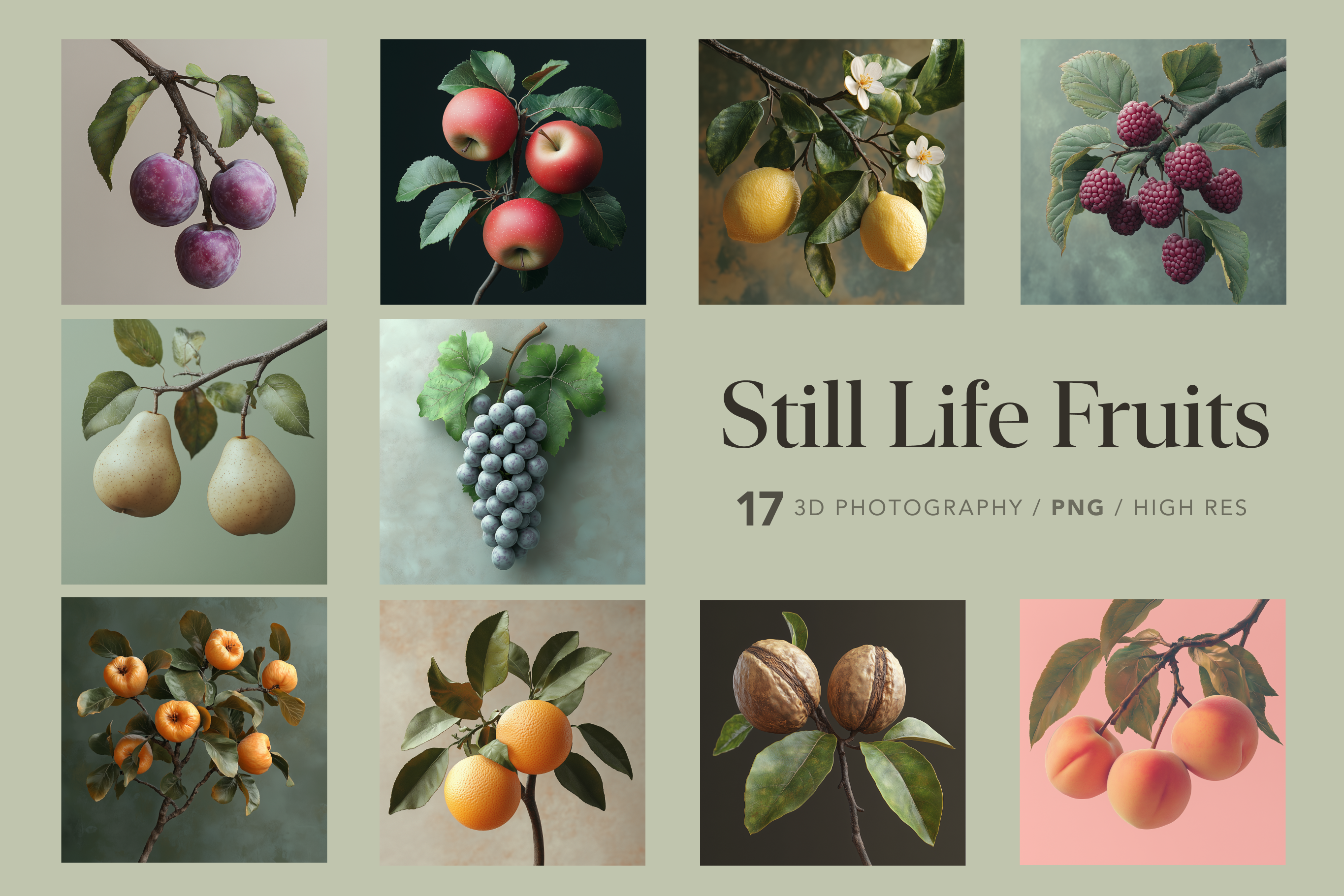 Still Life Fruits - Stock Images