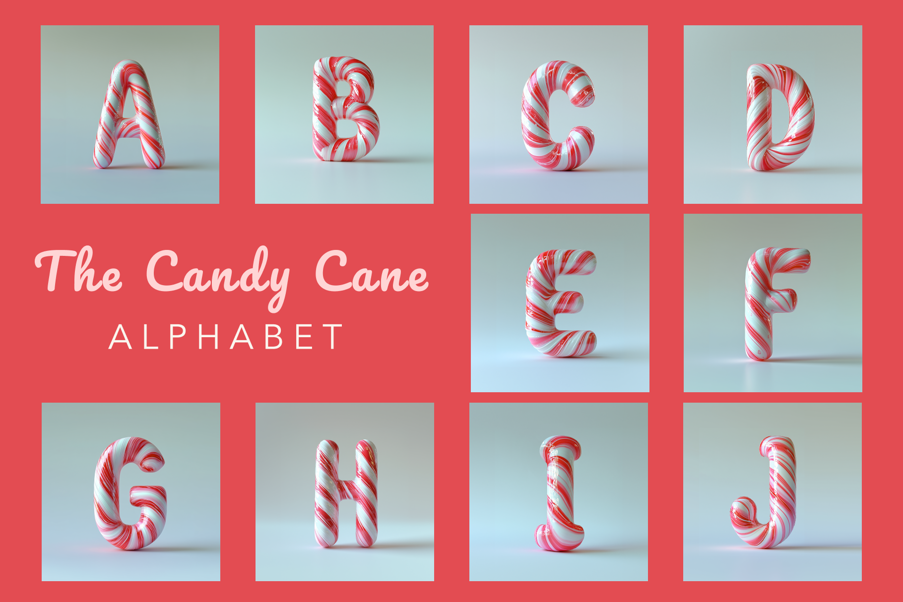 The Candy Cane Alphabet - Typedreams