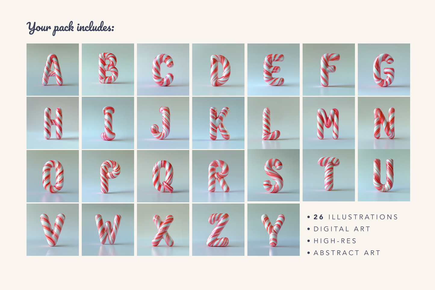 The Candy Cane Alphabet - Typedreams