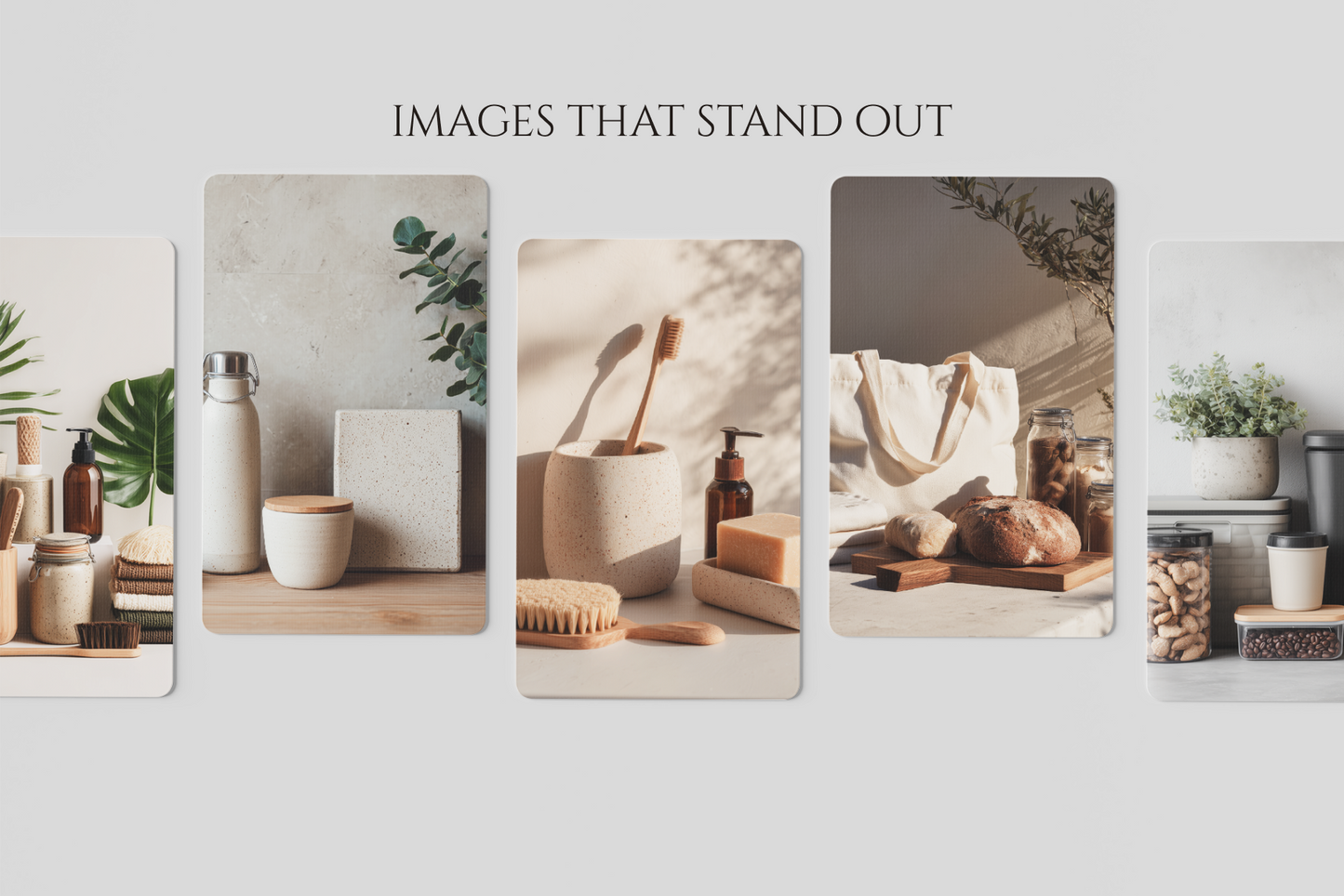 Collage of four product images with a neutral background