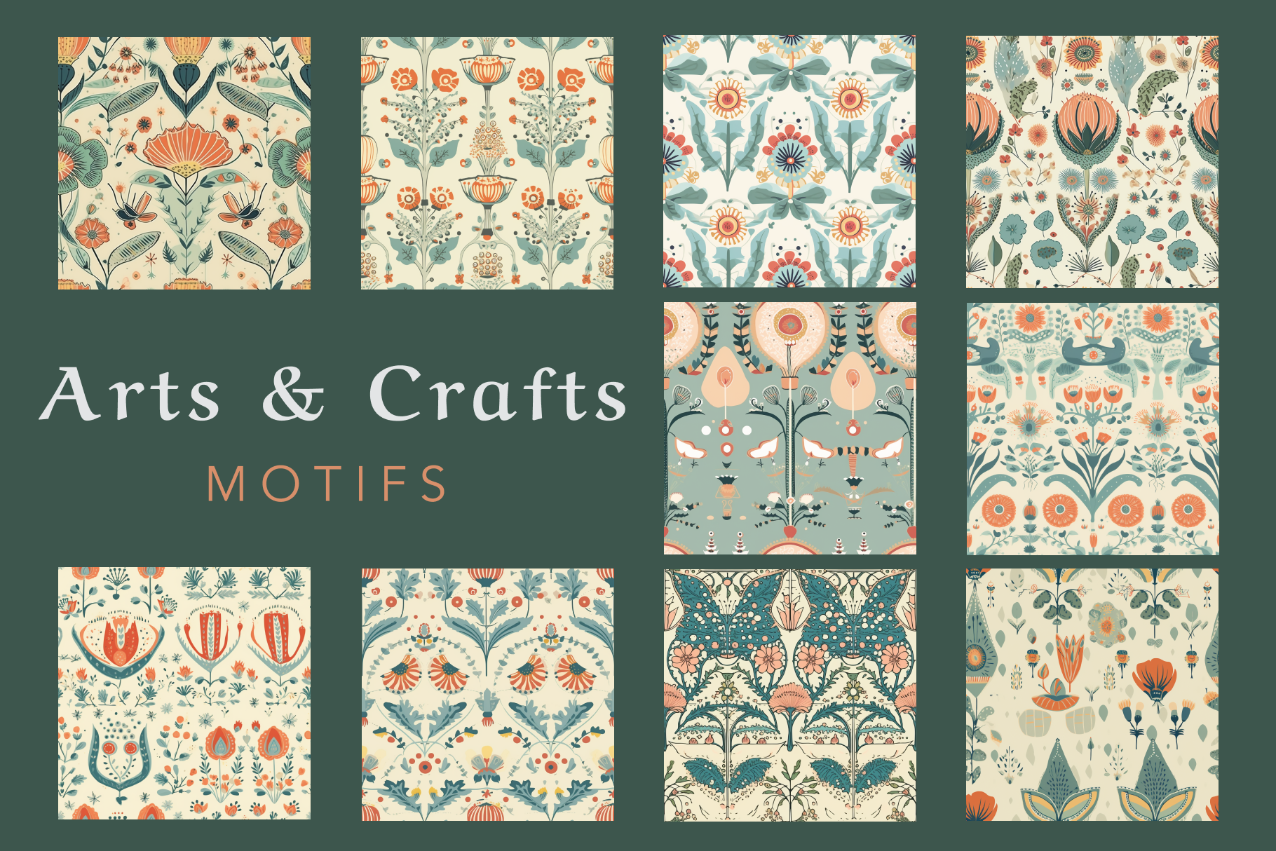 Arts & Craft Motifs - Typedreams  
