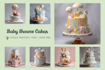 Baby Shower Cakes - Stock Images
