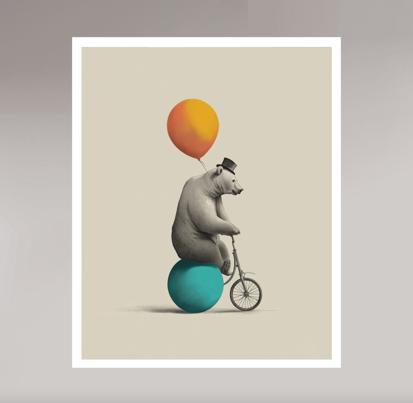 Circus Bear Art Print