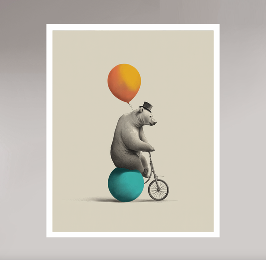 Circus Bear Art Print
