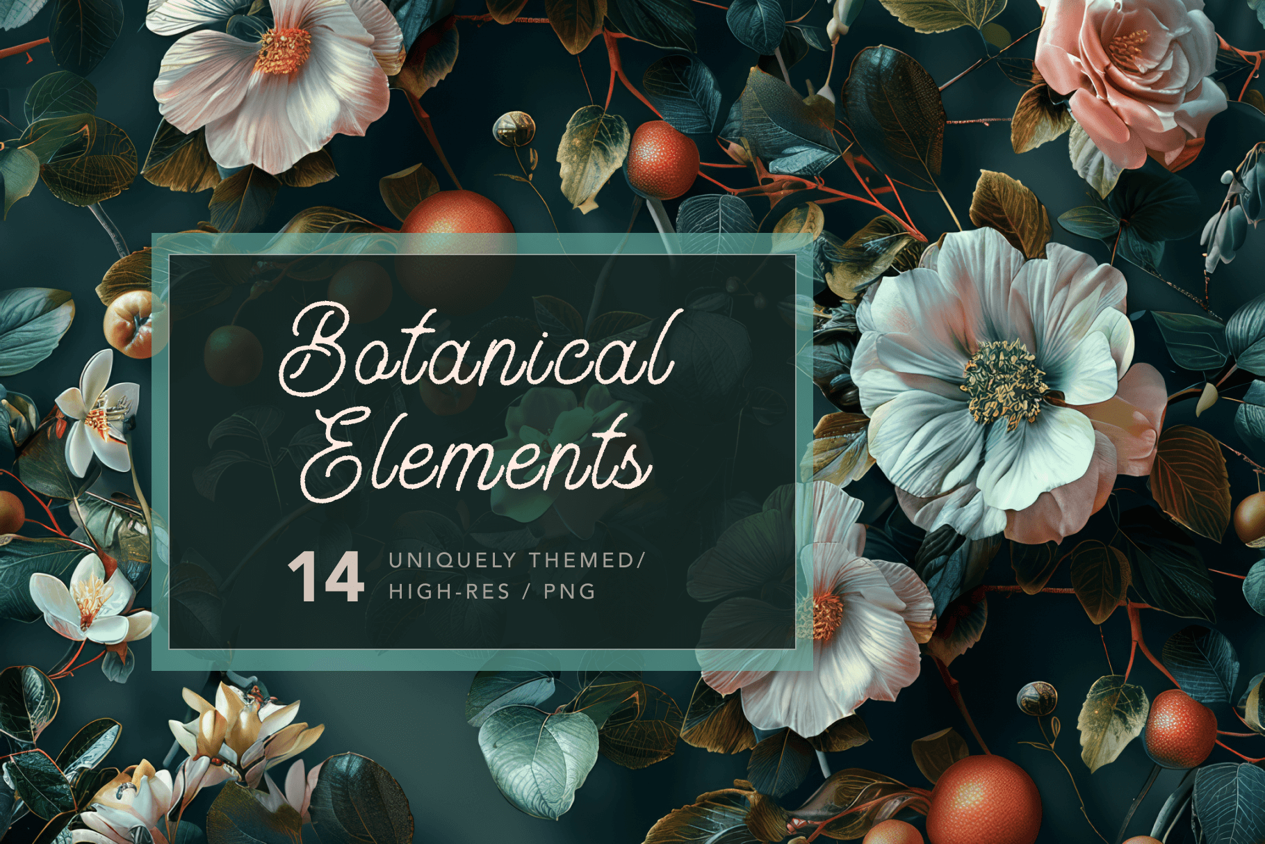 Botanical Elements - Spring Patterns - Typedreams  