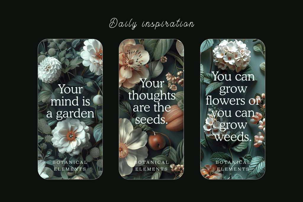 Botanical Elements - Spring Patterns - Typedreams  