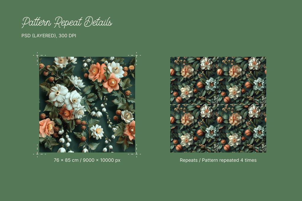 Botanical Elements - Spring Patterns - Typedreams  