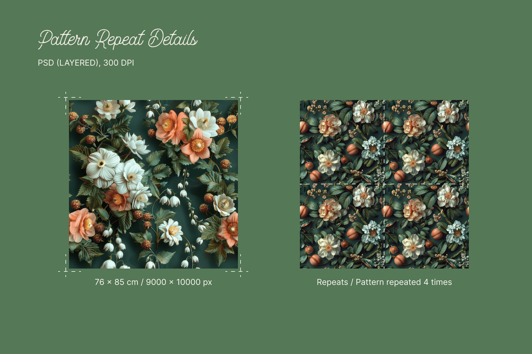 Botanical Elements - Spring Patterns - Typedreams  