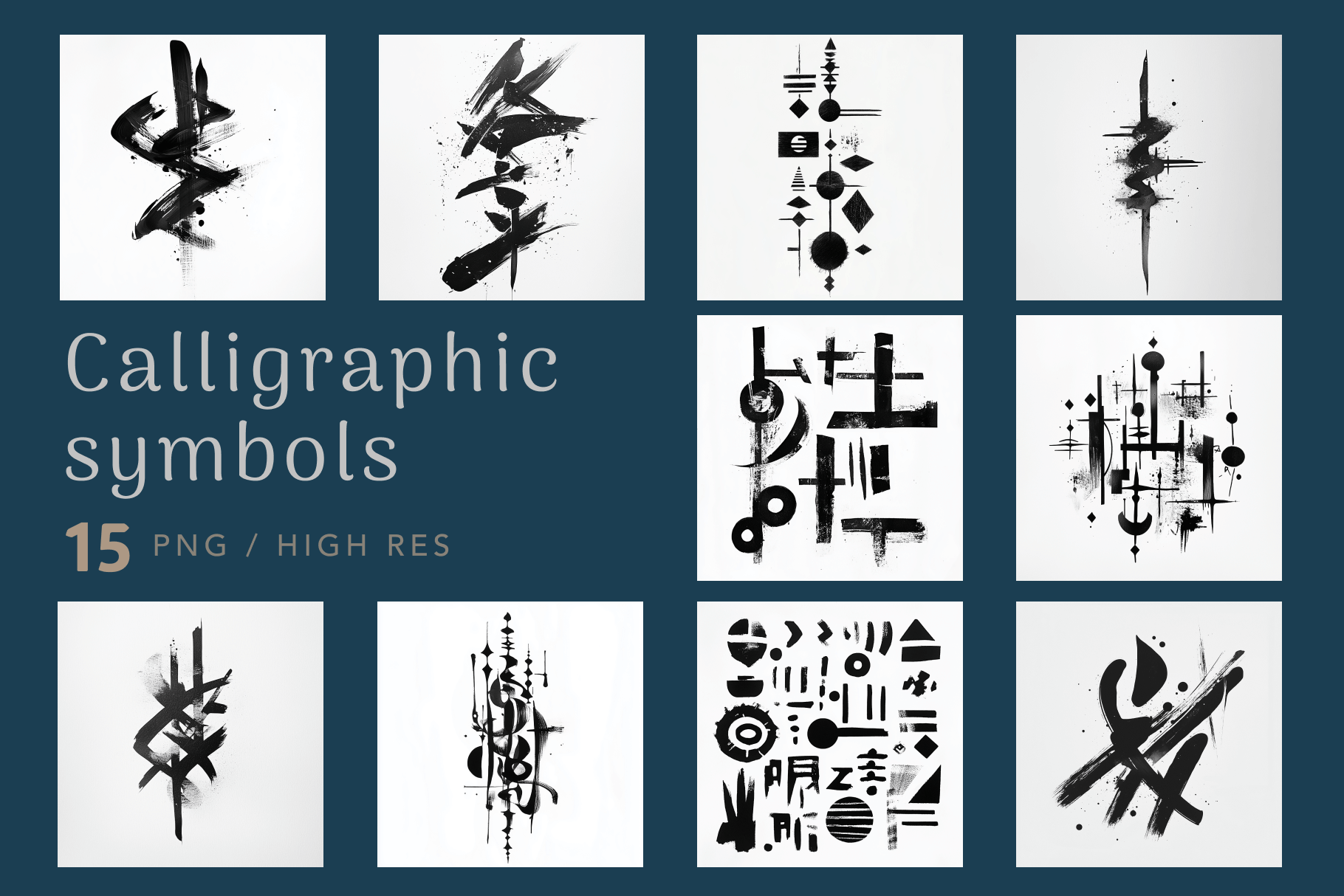 Calligraphy symbol images