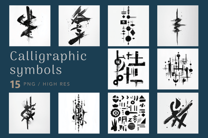 Calligraphy symbol images