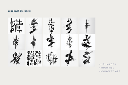 Calligraphy symbol images