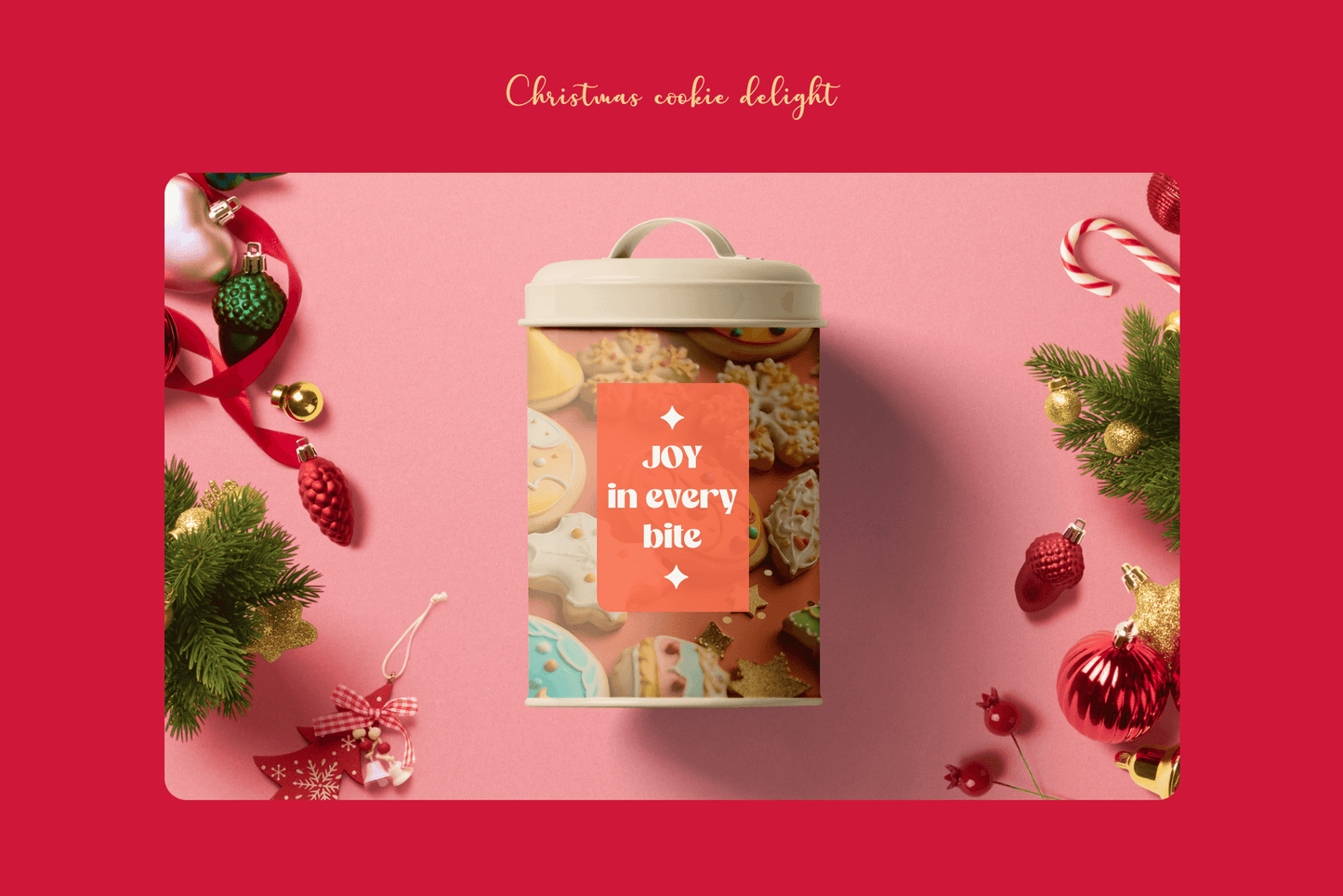 Christmas cookie jar packaging
