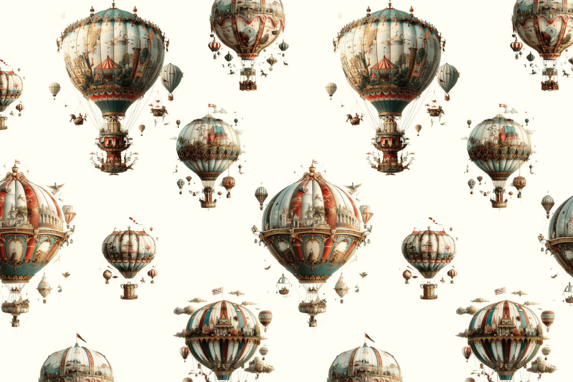 Circus Dreams - Vintage Hot Air Balloons - Typedreams  