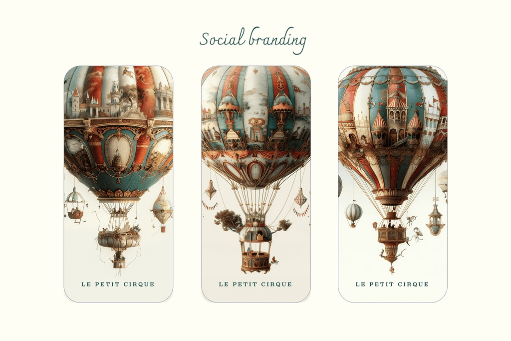 Circus Dreams - Vintage Hot Air Balloons - Typedreams  