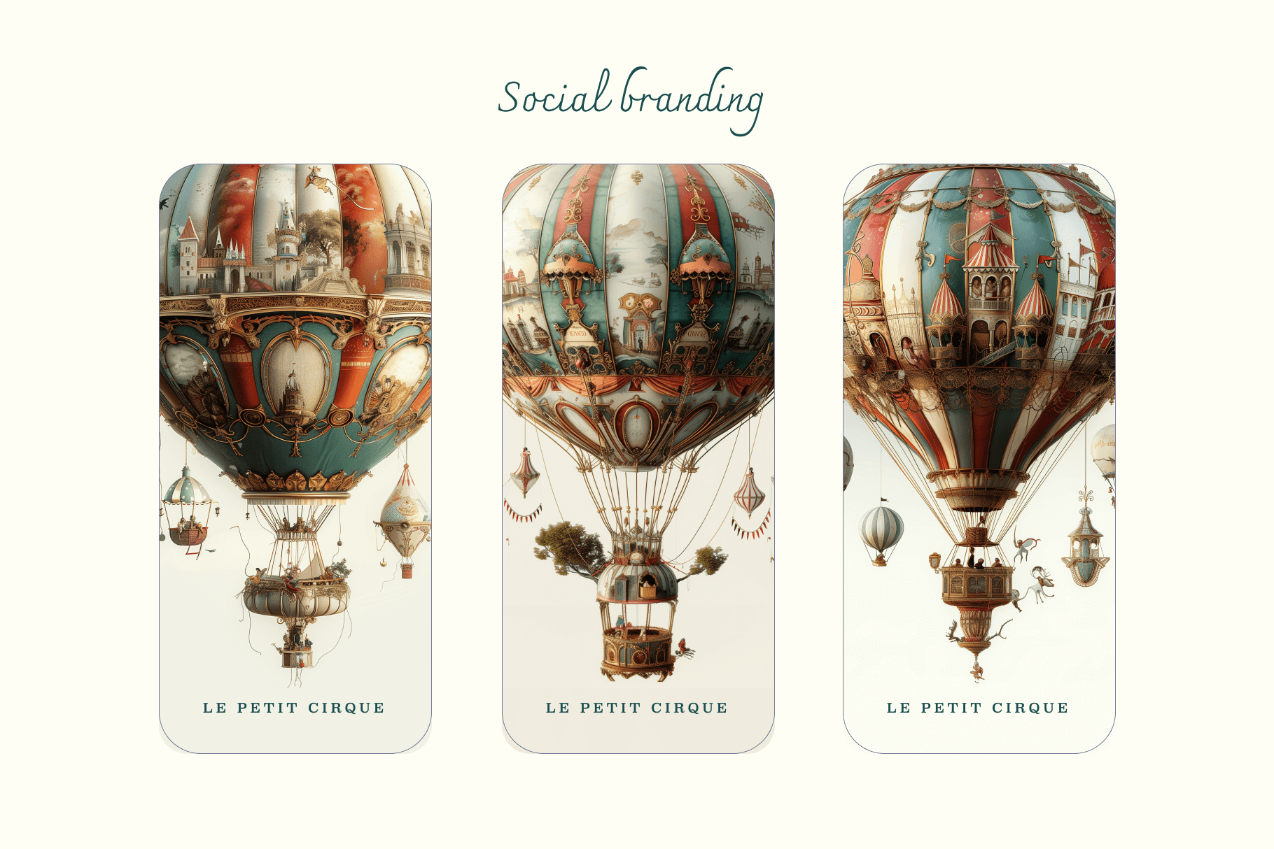Circus Dreams - Vintage Hot Air Balloons - Typedreams  