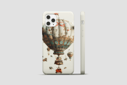 iPhone case with a vintage hot air balloon