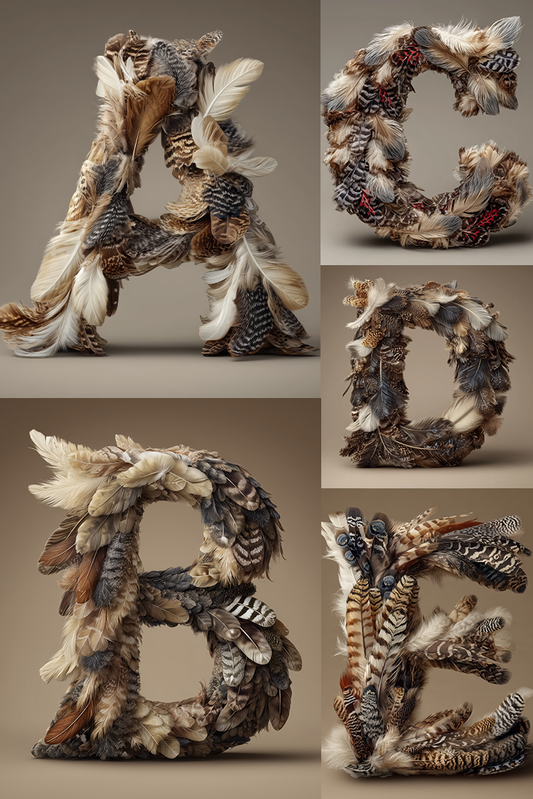 The Feather Alphabet - Stock Images