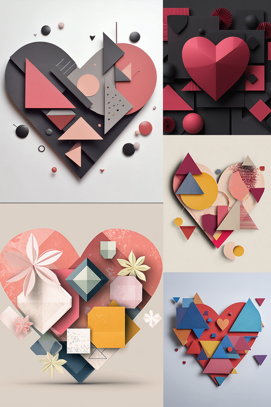 Deconstructed Hearts - Stock Images