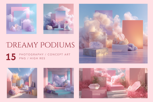 Dreamy Podiums - Stock Images
