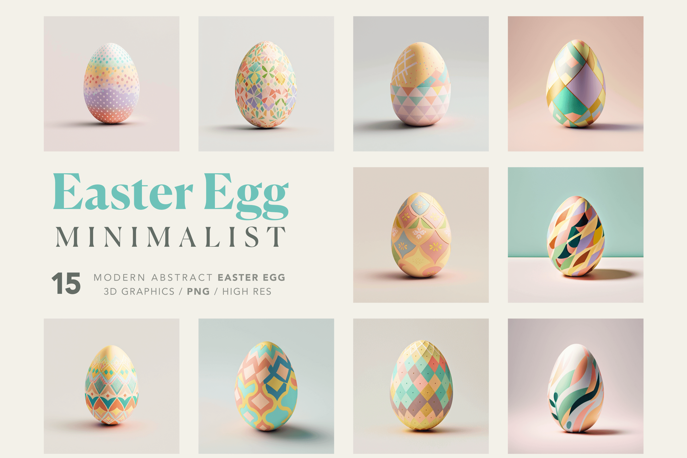 Easter Eggs Minimalist - Typedreams  
