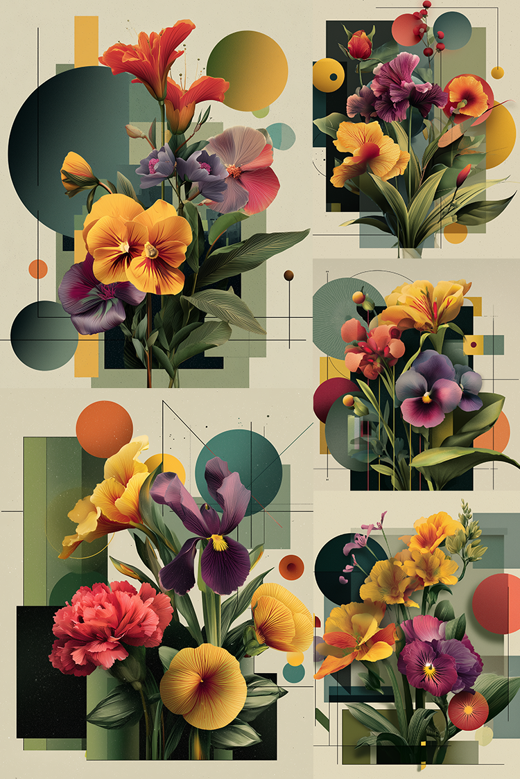 Flower Collage - Stock Images