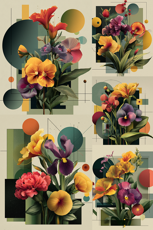 Flower Collage - Stock Images