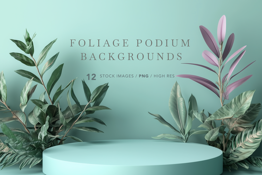 Foliage podium backgrounds