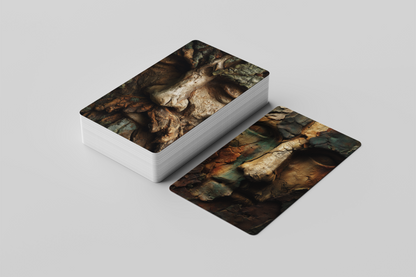 Two rectangular mouse pads with a nature-themed design on a gray background