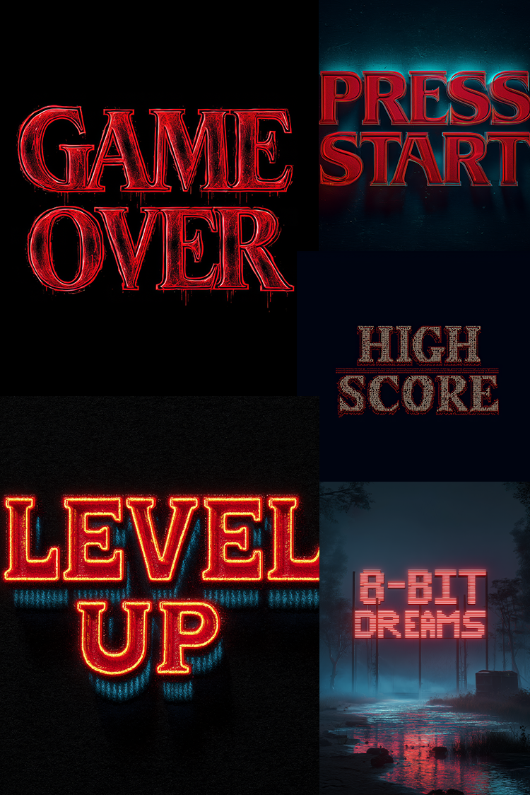 Retro Arcade Phrases