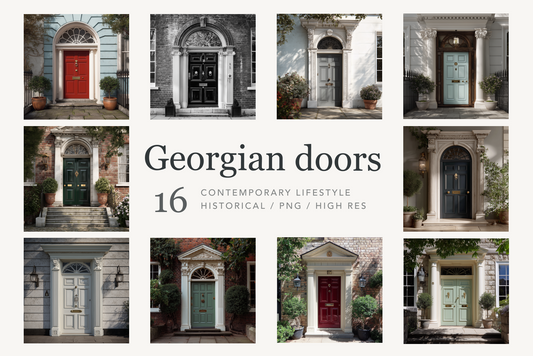 Georgian Doors - Stock Images