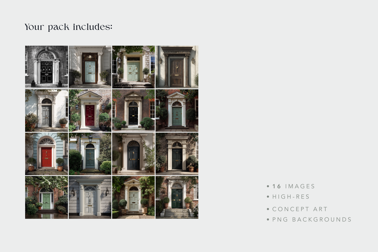 Georgian Doors - Stock Images