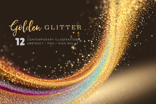 Golden Glitter - Stock Images