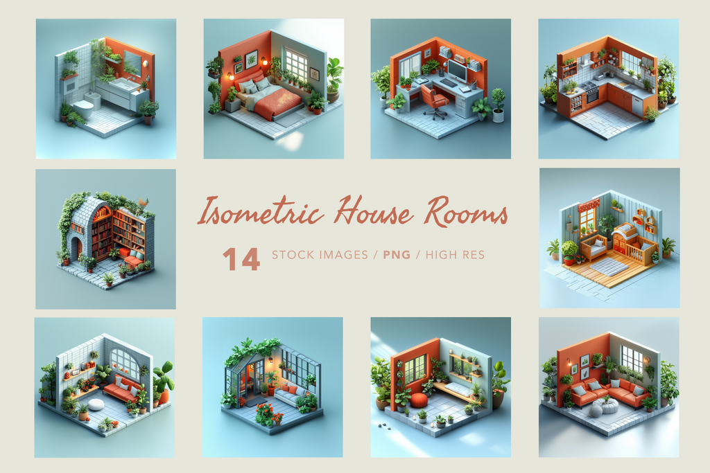 isometric house rooms