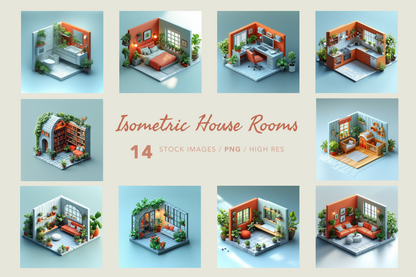 isometric house rooms