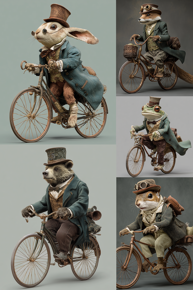 animals cycling