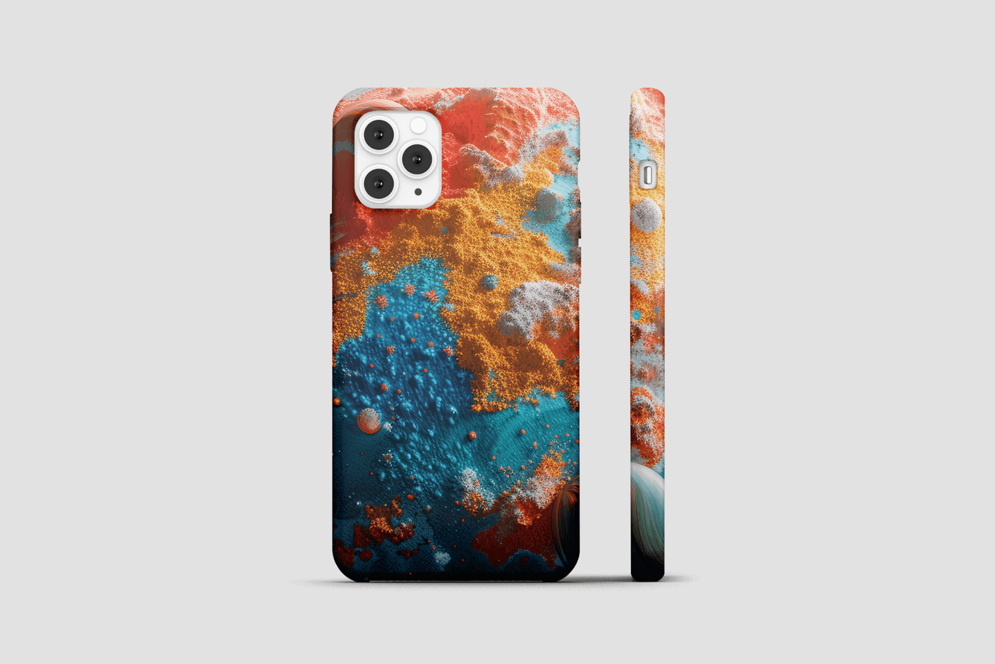 Phone case with colourful textures