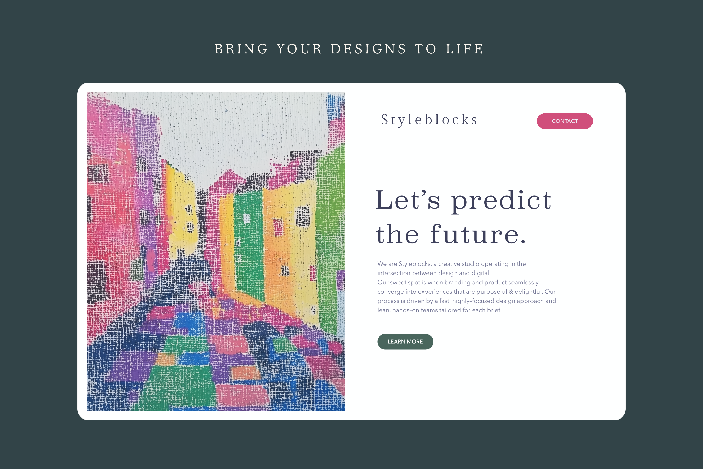 Little Towns - Abstract Art - Typedreams  