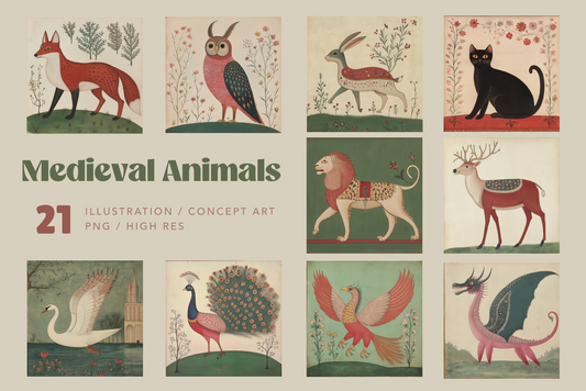 Medieval Animals - Typedreams  