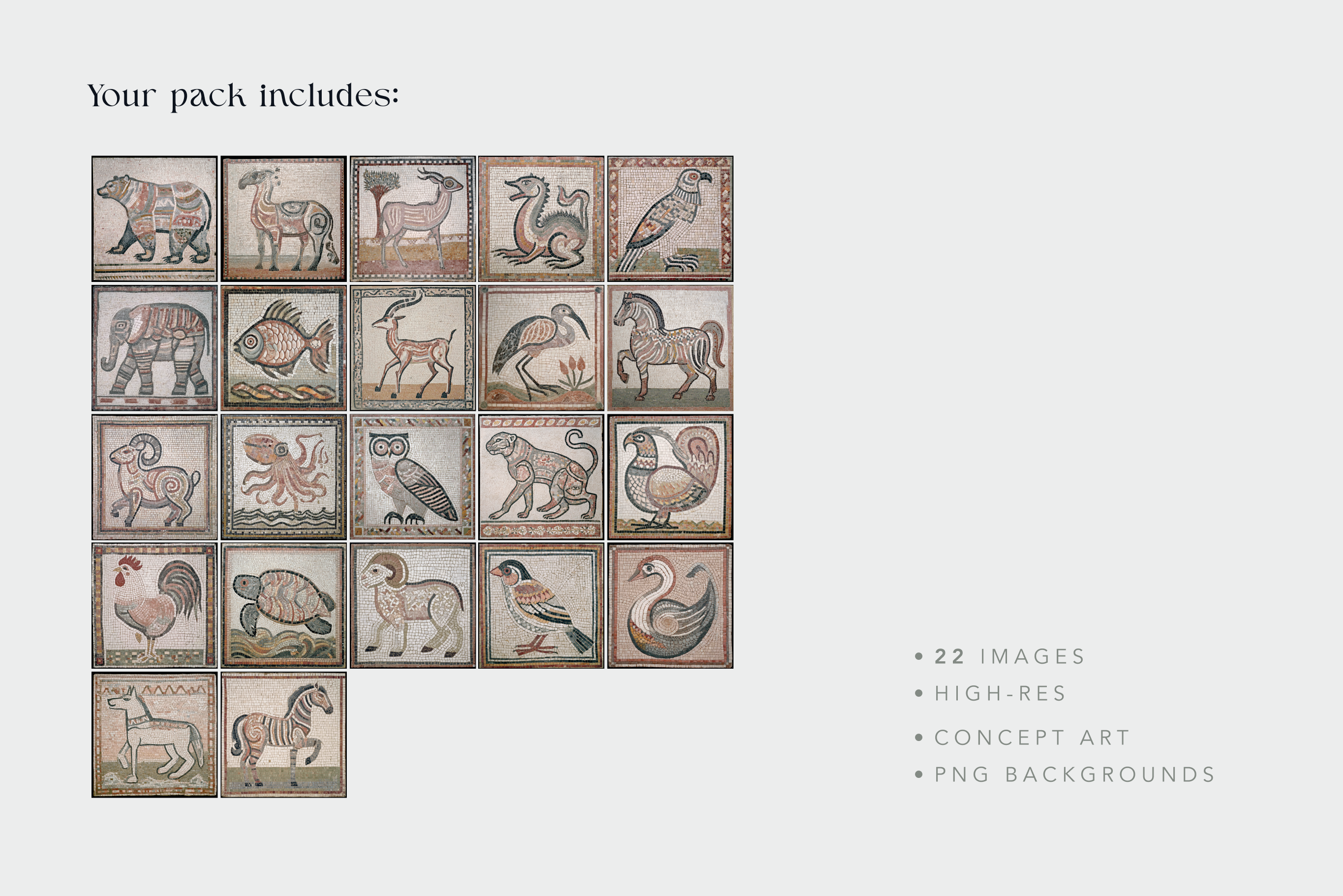 Mosaic Animals