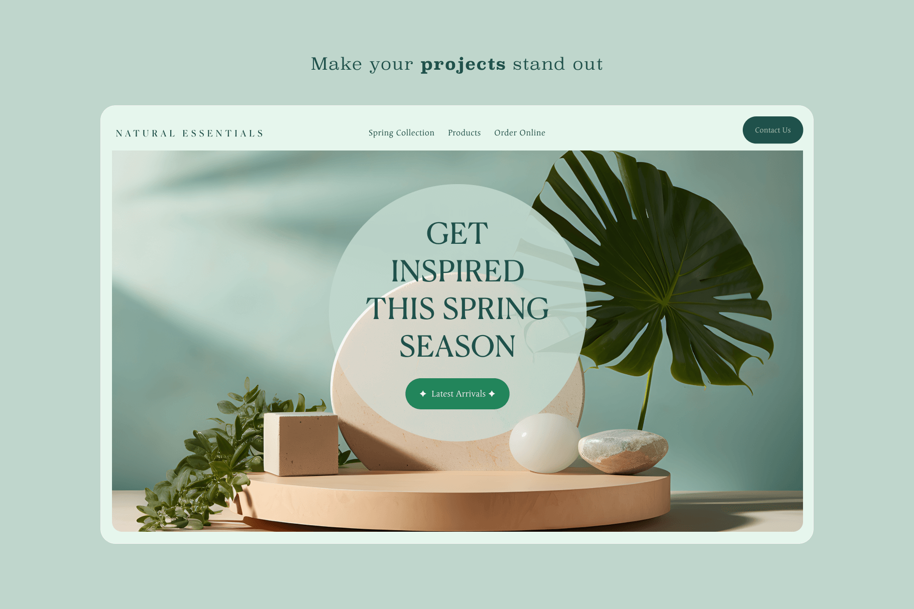 Natural Elegance - Podium Backgrounds - Typedreams  