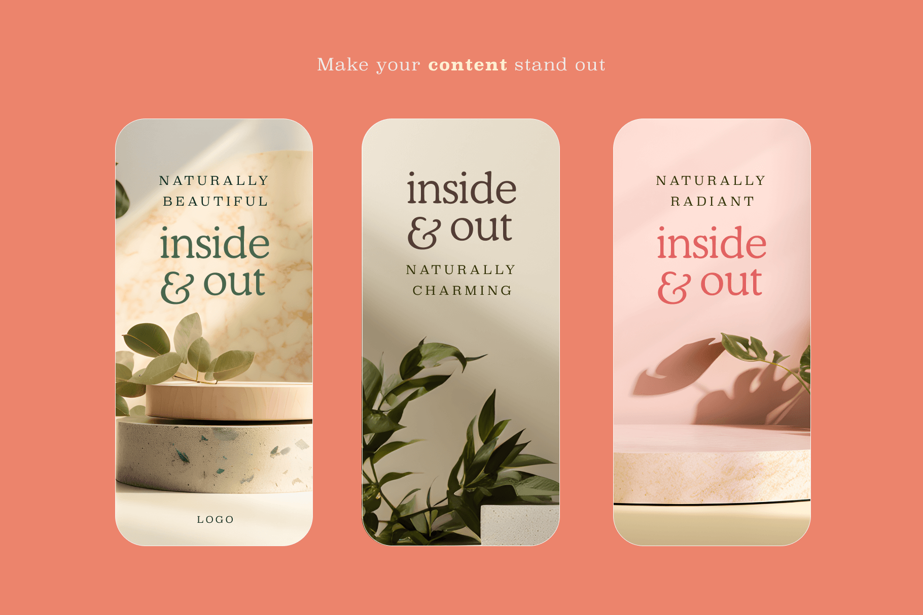 Natural Elegance - Podium Backgrounds - Typedreams  