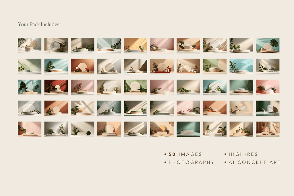 Natural Elegance - Podium Backgrounds - Typedreams  